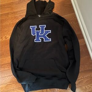 Colosseum Black Crewneck Sweatshirt with Blue UK Logo